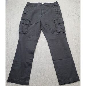 GAP Cargo Pants Mens 32x32 Black Stretch Utility Pocket Essential Straight Leg